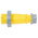 MENNEKES, AM-TOP IP67 Yellow Cable Mount 3P Industrial Power Plug, Rated At 32A, 110 V