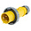 MENNEKES, AM-TOP IP67 Yellow Cable Mount 3P Industrial Power Plug, Rated At 32A, 110 V