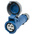 MENNEKES, AM-TOP IP67 Blue Cable Mount 3P Industrial Power Socket, Rated At 16A, 230 V