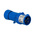 Schneider Electric, PratiKa IP44 Blue Cable Mount 2P + E Industrial Power Plug, Rated At 16A, 230 V