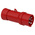 Schneider Electric, PratiKa IP44 Red Cable Mount 3P + N + E Industrial Power Plug, Rated At 16A, 415 V