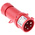 Schneider Electric, PratiKa IP44 Red Cable Mount 3P + N + E Industrial Power Plug, Rated At 16A, 415 V
