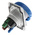 Schneider Electric, PratiKa IP67 Blue Panel Mount 2P + E Right Angle Industrial Power Socket, Rated At 16A, 230 V