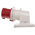 Scame IP44 Red Wall Mount 3P + E Right Angle Industrial Power Plug, Rated At 16A, 415 V