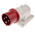 Scame IP44 Red Wall Mount 3P + E Right Angle Industrial Power Plug, Rated At 16A, 415 V