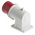 Scame IP44 Red Wall Mount 3P + N + E Right Angle Industrial Power Plug, Rated At 32A, 415 V