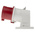 Scame IP44 Red Wall Mount 3P + N + E Right Angle Industrial Power Plug, Rated At 32A, 415 V