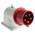Scame IP44 Red Wall Mount 3P + N + E Right Angle Industrial Power Plug, Rated At 32A, 415 V
