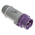 Scame IP44 Purple Cable Mount 3P Industrial Power Plug, Rated At 16A, 20 → 25 V