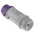 Scame IP44 Purple Cable Mount 2P Industrial Power Plug, Rated At 16A, 20 → 25 V