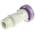 Scame IP67 Purple Cable Mount 2P Industrial Power Plug, Rated At 16A, 20 → 25 V