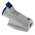 Scame IP44 Blue Wall Mount 2P + E Right Angle Industrial Power Socket, Rated At 16A, 230 V