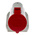 Scame IP44 Red Wall Mount 3P + N + E Right Angle Industrial Power Socket, Rated At 32A, 415 V
