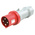 MENNEKES, PowerTOP IP44 Red Cable Mount 3P + E Industrial Power Plug, Rated At 64A, 400 V