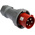 MENNEKES, PowerTOP Plus IP67 Red Cable Mount 3P + N + E Industrial Power Plug, Rated At 125A, 400 V