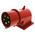 MENNEKES IP44 Red Panel Mount 3P + N + E Right Angle Industrial Power Plug, Rated At 32A, 400 V