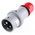 Scame IP44 Red Cable Mount 3P + E Industrial Power Connector Adapter Plug, Rated At 16A, 415 V,With Phase Inverter