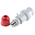 Scame IP44 Red Cable Mount 3P + E Industrial Power Connector Adapter Plug, Rated At 16A, 415 V,With Phase Inverter