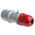 Scame IP44 Red Cable Mount 3P + N + E Industrial Power Connector Adapter Plug, Rated At 32A, 415 V,With Phase Inverter