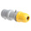 Scame IP44 Yellow Cable Mount 2P + E Industrial Power Plug, Rated At 32A, 110 V