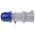 Scame IP44 Blue Cable Mount 2P + E Industrial Power Plug, Rated At 32A, 230 V