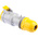 Scame IP44 Yellow Cable Mount 2P + E Industrial Power Socket, Rated At 32A, 110 V