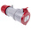 Scame IP44 Red Cable Mount 3P + N + E Industrial Power Socket, Rated At 32A, 415 V
