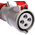 Scame IP44 Red Cable Mount 3P + E Industrial Power Socket, Rated At 32A, 415 V
