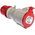 Scame IP44 Red Cable Mount 3P + E Industrial Power Socket, Rated At 32A, 415 V