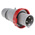 Scame IP67 Red Cable Mount 3P + E Industrial Power Plug, Rated At 64A, 415 V