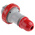Scame IP66, IP67 Red Cable Mount 3P + E Industrial Power Plug, Rated At 16A, 415 V
