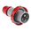 Scame IP66, IP67 Red Cable Mount 3P + E Industrial Power Plug, Rated At 16A, 415 V
