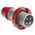 Scame IP67 Red Cable Mount 3P + E Industrial Power Plug, Rated At 32A, 415 V