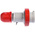 Scame IP67 Red Cable Mount 3P + N + E Industrial Power Plug, Rated At 32A, 415 V