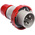 Scame IP67 Red Cable Mount 3P + N + E Industrial Power Plug, Rated At 32A, 415 V