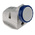 Scame IP66, IP67 Blue Wall Mount 2P + E Industrial Power Socket, Rated At 16A, 230 V