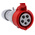 Legrand, P17 Tempra Pro IP44 Red Cable Mount 3P + N + E Industrial Power Socket, Rated At 16A, 415 V