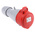 Legrand, P17 Tempra Pro IP44 Red Cable Mount 3P + N + E Industrial Power Socket, Rated At 16A, 415 V