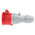Legrand, P17 Tempra Pro IP44 Red Cable Mount 3P + N + E Industrial Power Socket, Rated At 32A, 415 V