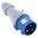 Legrand, P17 Tempra Pro IP44 Blue Cable Mount 2P + E Industrial Power Plug, Rated At 32A, 230 V