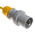 Scame IP44 Yellow Surface Mount Socket, Rated At 16A, 100 → 130 V