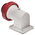 Scame IP66, IP67 Red Wall Mount 3P + N + E Right Angle Industrial Power Plug, Rated At 16A, 415 V