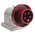 Scame IP66, IP67 Red Wall Mount 3P + N + E Right Angle Industrial Power Plug, Rated At 16A, 415 V