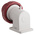 Scame IP66, IP67 Red Wall Mount 3P + N + E Right Angle Industrial Power Plug, Rated At 32A, 415 V