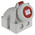 MENNEKES IP67 Red Wall Mount 4P 25 ° Industrial Power Socket, Rated At 16A, 400 V