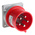 Scame IP44 Red Panel Mount 3P + N + E Industrial Power Plug, Rated At 32A, 415 V