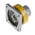 Scame IP67 Yellow Panel Mount 2P + E Industrial Power Plug, Rated At 16A, 110 V
