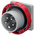 Scame IP67 Red Panel Mount 3P + N + E Industrial Power Plug, Rated At 32A, 415 V
