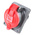 Red 3P+E panel/surface mount socket,16A