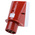 MENNEKES IP44 Red Wall Mount 4P 25 ° Industrial Power Plug, Rated At 32A, 400 V